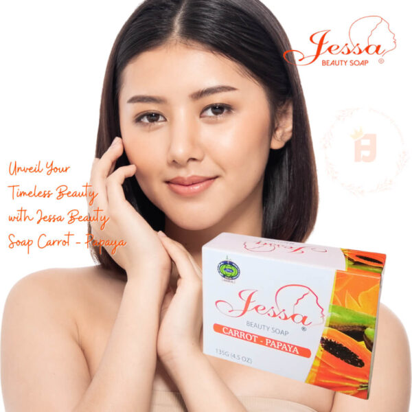 Jessa Herbal Beauty Soap - Carrot & Papaya 135g - Image 5