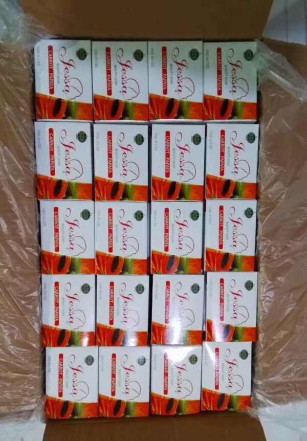 Jessa Herbal Beauty Soap - Carrot & Papaya 135g - Image 2
